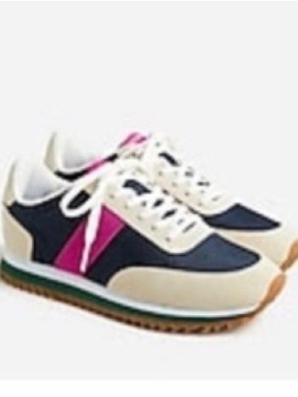 J Crew Shoes Womens 9 Colorblock Sneakers BA972 Multicolor Leather Low Lace Up